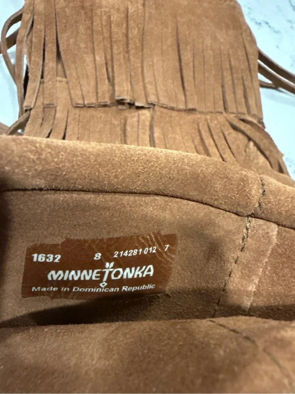 Minnetonka Brown Suede Fringe  Boots